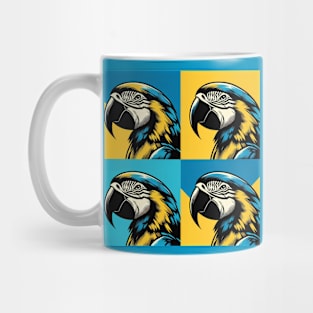 Pop Blue And Yellow Macaw Art - Cool Birds Mug